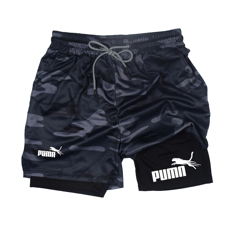 Compression Shorts Athletes - Мужские летние дышащие двухслойные эластичные компрессионные