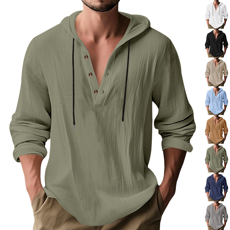 Undershirt Crew Neck - Лидер продаж, мужские свободные льняные дышащие